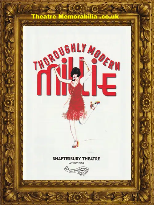 Thoroughly Modern Millie theatre programme and ticket, Shaftesbury Theatre London 2003 - image 2