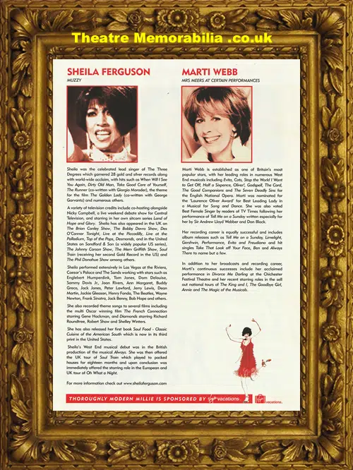 Thoroughly Modern Millie theatre programme and ticket, Shaftesbury Theatre London 2003 - image 5
