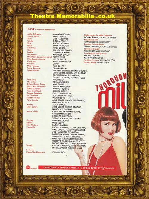 Thoroughly Modern Millie theatre programme and ticket, Shaftesbury Theatre London 2003 - image 6