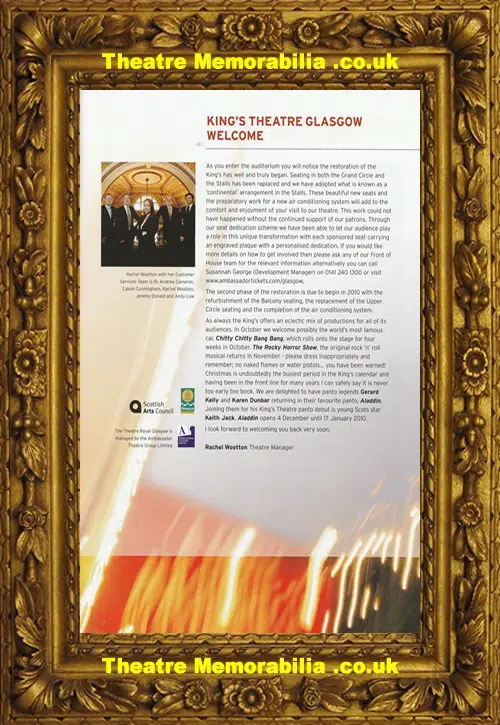 The Silver Darlings signed theatre programme, His Majestys Theatre Aberdeen 2009 - image 3