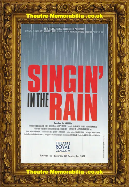 Singing In The Rain signed theatre programme, Theatre Royal Glasgow 2009 - image 3