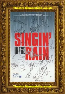 Singing In The Rain signed theatre programme, Theatre Royal Glasgow 2009