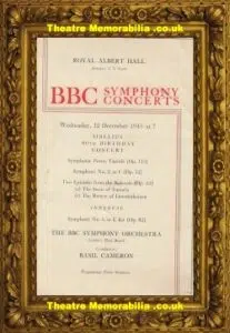 London Royal Albert Hall – BBC Symphony Orchestra Concert 1945