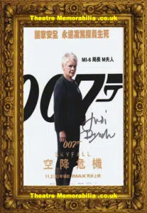 Judi Dench Signed Autograph James Bond Skyfall Japanese Promo Picture