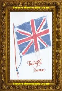 Timothy West Autograph Signed Doodle Dads Army Drawing Picture