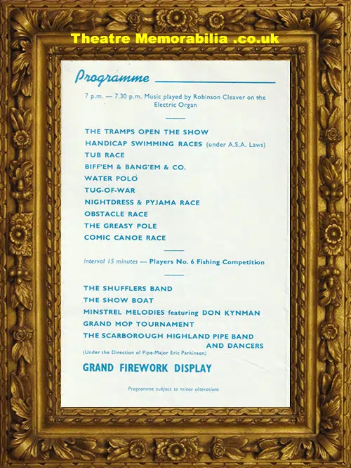Showboat Spectacular theatre programme Scarborough Open Air Theatre 1971 - image 3