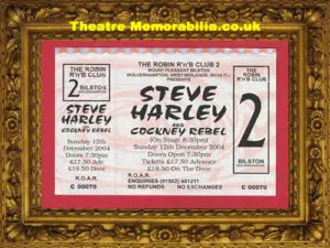 Wolverhampton Bilston Robin RnB Club – Steve Harley Cockney Rebel Concert Ticket 2004