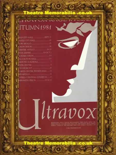  Ultravox Rage In Eden Tour Concert Programme 1981 - Theatre Memorabilia - Theatre Programmes Theatre Memorabilia - Theatre Programmes