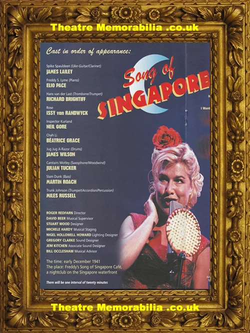 Song Of Singapore theatre programme Minerva Theatre Chichester 2001 - image 4