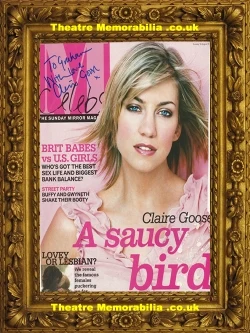 Claire Goose signed magazine picture page