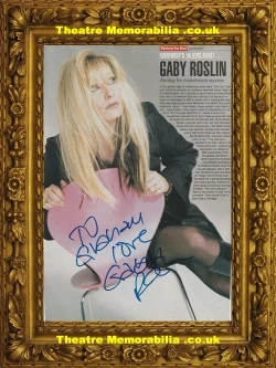 Gaby Roslin signed magazine picture page