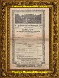 Germany German Concert Programme Palmen Garten Anzeiger 1907