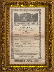 Germany German Concert Programme Palmen Garten Anzeiger 1907