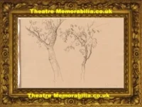 L S Lowry Drawing Pen Ink Pencil Sketch – Trees 1949