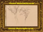 L S Lowry Drawing Pen Ink Pencil Sketch – Trees 1949