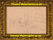 L S Lowry Drawing Pen Ink Pencil Sketch – In the bedroom 1949