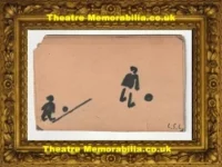 L S Lowry Drawing Pen Ink Sketch – Footballers