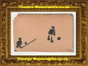 L S Lowry Drawing Pen Ink Sketch – Footballers