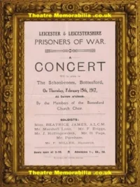 Leicester Bottesford – Prisoners Of War Concert – 1917