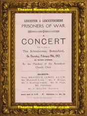 Leicester Bottesford – Prisoners Of War Concert – 1917