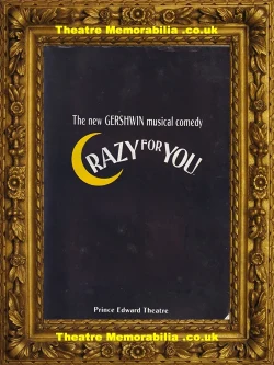 Crazy For You theatre programme Prince Edward Theatre London 1993