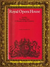 London Royal Opera House Theatre – Prodigal Son – 1982