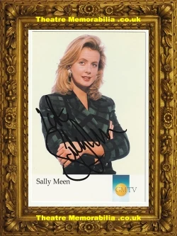 Sally Meen signed GMTV cast card