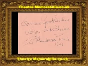 Anderson Twins Autograph Signed Sheet 1948