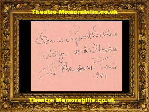 Anderson Twins autograph signed sheet 1948 - image 2