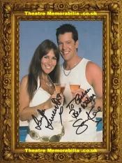 Linda Lusardi + Sam Kane Autograph Signed Picture Model + Actor