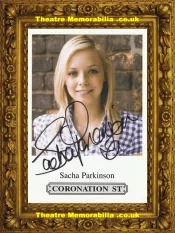 Sacha Parkinson Autograph Signed Picture – Coronation Street