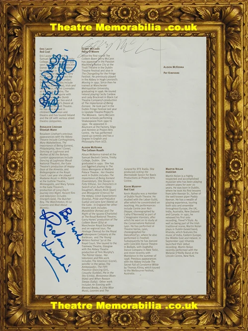 The Colleen Bawn signed theatre programme, Abbey Theatre Dublin 1998 - image 3