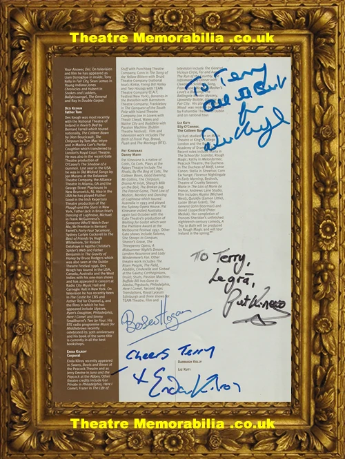 The Colleen Bawn signed theatre programme, Abbey Theatre Dublin 1998 - image 4