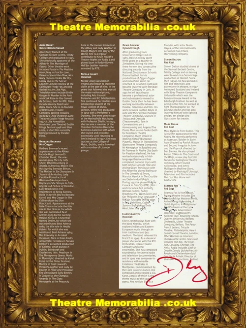 The Colleen Bawn signed theatre programme, Abbey Theatre Dublin 1998 - image 7