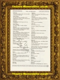 Blackadder Tim McInnerny Autograph Lord Percy Signed Book Page