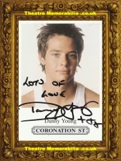 Danny Young Autograph Signed Picture – Coronation Street