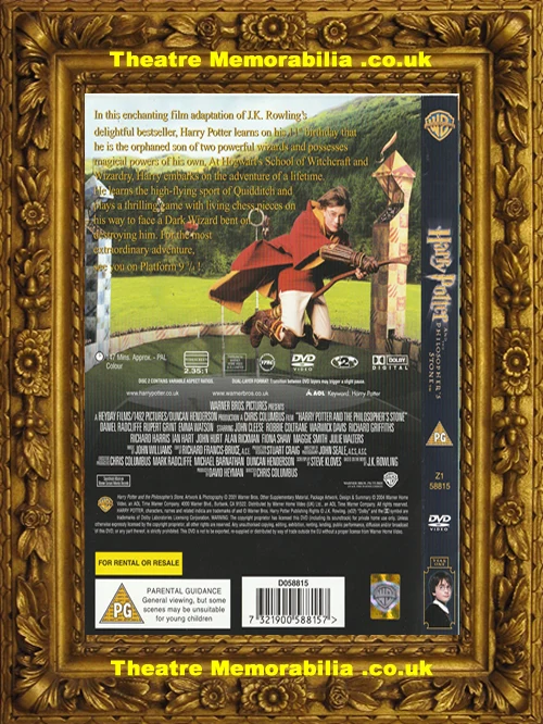 Harry Potter Philosophers Stone DVD cover signed by Fiona Shaw - image 3