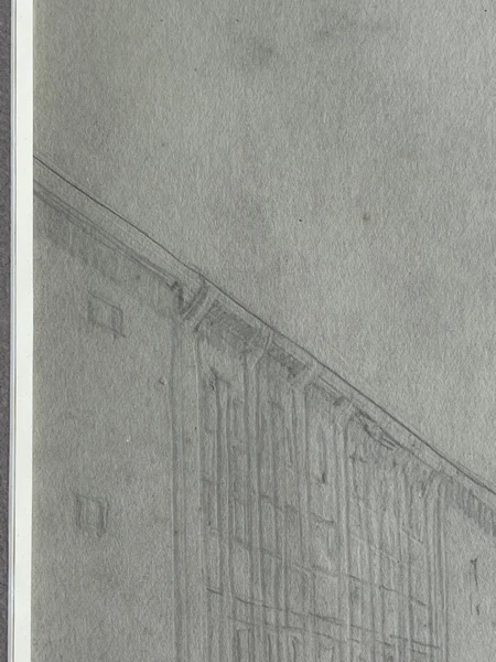 L S Lowry attributed pencil sketch, street scene 1951 - image 5