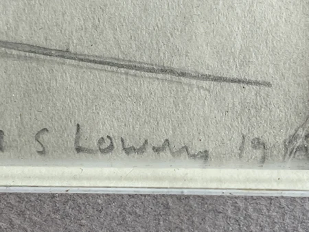 L S Lowry attributed pencil sketch, street scene 1951 - image 10