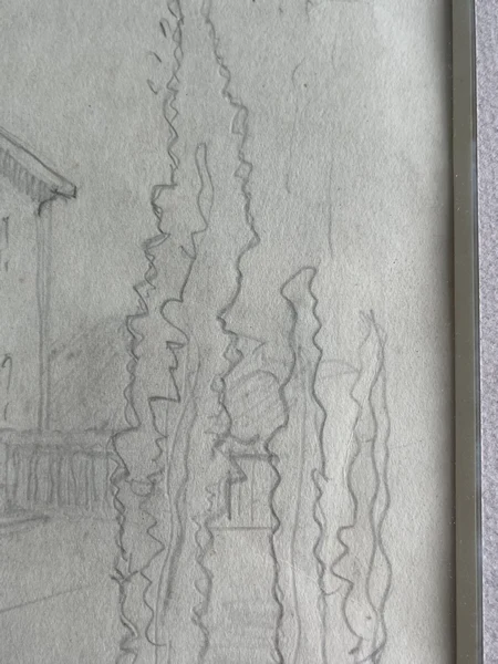 L S Lowry attributed pencil sketch, street scene 1951 - image 11