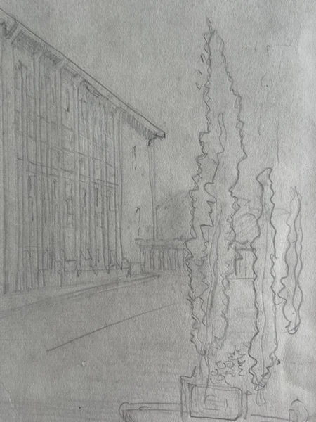L S Lowry attributed pencil sketch, street scene 1951 - image 13