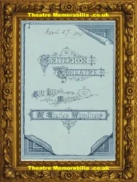 London Criterion Theatre – David Garrick – 1890