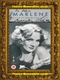 Maximilian Schell Autograph Signed VHS Cover – Marlene Dietrich