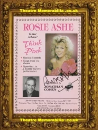Rosie Ashe – Think Pink + Phantom + Les Mis Singer Signed Flyer Leaflet