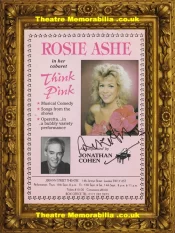 Rosie Ashe – Think Pink + Phantom + Les Mis Singer Signed Flyer Leaflet