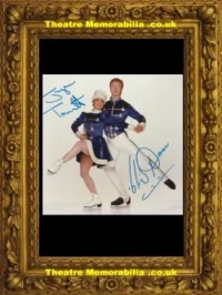 Torvil & Dean Autograph Signed Picture Photograph Ice Skating