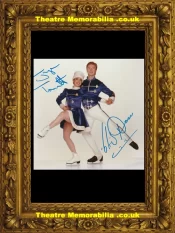 Torvil & Dean Autograph Signed Picture Photograph Ice Skating