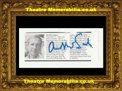 Andrew Sachs signed cutting picture, Manuel Fawlty Towers