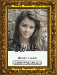 Brooke Vincent Autograph Signed Picture Coronation Street