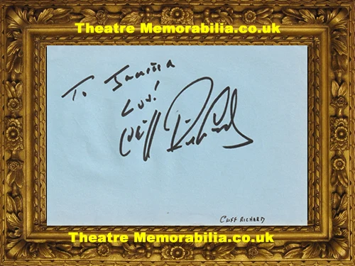 Cliff Richard signed autograph sheet with signing photograph - image 3